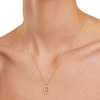 Thumbnail Image 1 of 1/4 CT. T.W. Lab-Created Diamond Open Frame "J" Initial Pendant in 14K Gold – 19.69"