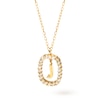 Thumbnail Image 2 of 1/4 CT. T.W. Lab-Created Diamond Open Frame "J" Initial Pendant in 14K Gold – 19.69"