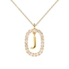 Thumbnail Image 4 of 1/4 CT. T.W. Lab-Created Diamond Open Frame "J" Initial Pendant in 14K Gold – 19.69"