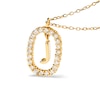 Thumbnail Image 5 of 1/4 CT. T.W. Lab-Created Diamond Open Frame "J" Initial Pendant in 14K Gold – 19.69"