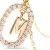 Thumbnail Image 3 of 1/4 CT. T.W. Lab-Created Diamond Open Frame "M" Initial Pendant in 14K Gold – 19.69"