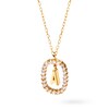 Thumbnail Image 3 of 1/4 CT. T.W. Lab-Created Diamond Open Frame &quot;A&quot; Initial Pendant in 14K Gold – 19.69&quot;