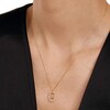 Thumbnail Image 5 of 1/4 CT. T.W. Lab-Created Diamond Open Frame &quot;A&quot; Initial Pendant in 14K Gold – 19.69&quot;