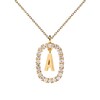 Thumbnail Image 7 of 1/4 CT. T.W. Lab-Created Diamond Open Frame "A" Initial Pendant in 14K Gold – 19.69"