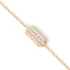 Thumbnail Image 1 of 1/4 CT. T.W. Lab-Created Diamond Rounded Bar Bracelet in 14K Gold – 7.09&quot;