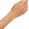 Thumbnail Image 2 of 1/4 CT. T.W. Lab-Created Diamond Rounded Bar Bracelet in 14K Gold – 7.09&quot;