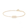 Thumbnail Image 3 of 1/4 CT. T.W. Lab-Created Diamond Rounded Bar Bracelet in 14K Gold – 7.09&quot;