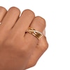 Thumbnail Image 3 of 1/4 CT. T.W. Lab-Created Diamond Layered Crossover Ring in 14K Gold - Size 6.75