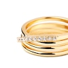 Thumbnail Image 4 of 1/4 CT. T.W. Lab-Created Diamond Layered Crossover Ring in 14K Gold - Size 6.75