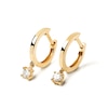 Thumbnail Image 1 of 1/5 CT. T.W. Lab-Created Diamond Solitaire Hoop Drop Earrings in 14K Gold