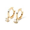 Thumbnail Image 3 of 1/5 CT. T.W. Lab-Created Diamond Solitaire Hoop Drop Earrings in 14K Gold