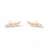 Thumbnail Image 5 of 1/3 CT. T.W. Lab-Created Diamond Wavy Stud Earrings in 14K Gold