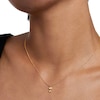 Thumbnail Image 2 of 1/20 CT. T.W. Baguette and Round Lab-Created Diamond Key Pendant in 14K Gold – 19.69&quot;