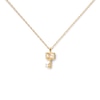 Thumbnail Image 7 of 1/20 CT. T.W. Baguette and Round Lab-Created Diamond Key Pendant in 14K Gold – 19.69&quot;