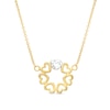 Thumbnail Image 1 of Diamond-Cut Heart Cutout Circle Necklace in 10K Two-Tone Gold