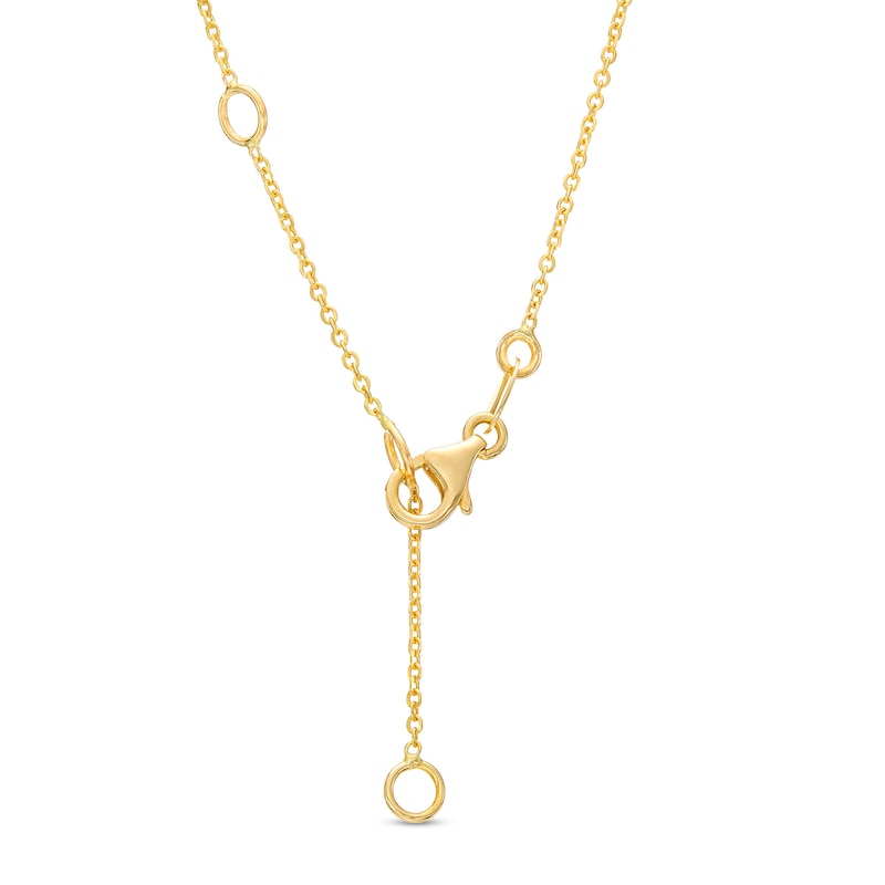 Main Image 3 of Diamond-Cut Heart Cutout Circle Necklace in 10K Two-Tone Gold