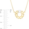 Thumbnail Image 4 of Diamond-Cut Heart Cutout Circle Necklace in 10K Two-Tone Gold