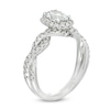 Thumbnail Image 3 of Kleinfeld® x Zales 1-3/4 CT. T.W. Certified Oval Lab-Created Diamond Frame Twist Engagement Ring in Platinum (F/VS2)