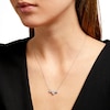 Thumbnail Image 2 of 1/2 CT. T.W. Certified Heart-Shaped Lab-Created Multi-Diamond Trio Necklace in 14K White Gold (F/SI2)