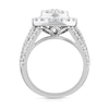 Thumbnail Image 3 of 3 CT. T.W. Pear-Shaped Multi-Diamond Frame Multi-Row Engagement Ring in 10K White Gold