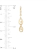 Thumbnail Image 3 of Button Link Linear Drop Earrings in 10K Gold