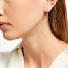 Thumbnail Image 1 of Button Link Linear Drop Earrings in 10K Rose Gold