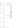 Thumbnail Image 2 of Button Link Linear Drop Earrings in 10K Rose Gold