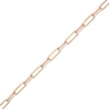 Thumbnail Image 1 of 1/2 CT. T.W. Diamond Alternating Paper Clip Link Bracelet in Sterling Silver with 14K Rose Gold Plate