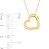 Thumbnail Image 3 of Tilted Heart Outline Pendant in 10K Gold