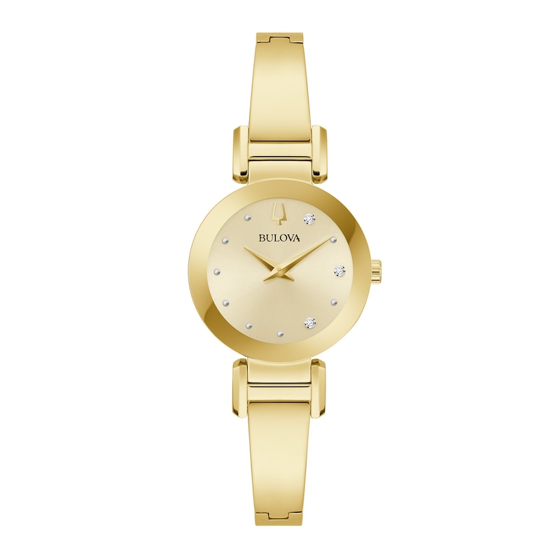 Main Image 1 of Ladies' Marc Anthony Modern Diamond Accent Gold-Tone Bangle Watch with Champagne Dial (Model: 97P164)