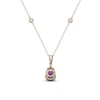 Thumbnail Image 3 of 7.0mm Amethyst and 1/10 CT. T.W. Diamond Pendant in 10K Gold