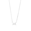 Thumbnail Image 1 of 1/3 CT. Certified Emerald-Cut Lab-Created Diamond Solitaire Sideways Necklace in 14K White Gold (F/SI2)