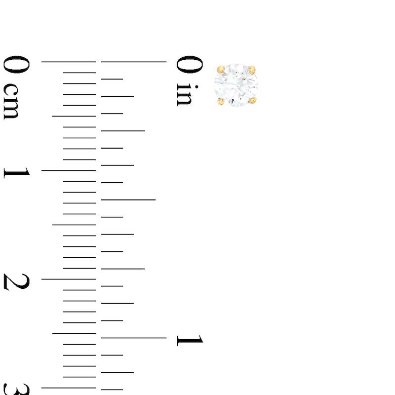 Main Image 3 of 1/2 CT. T.W. Certified Lab-Created Diamond Solitaire Stud Earrings in 14K Gold (F/SI2)