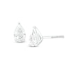 Thumbnail Image 1 of 1/2 CT. T.W. Certified Pear-Shaped Lab-Created Diamond Solitaire Stud Earrings in 14K White Gold (F/SI2)