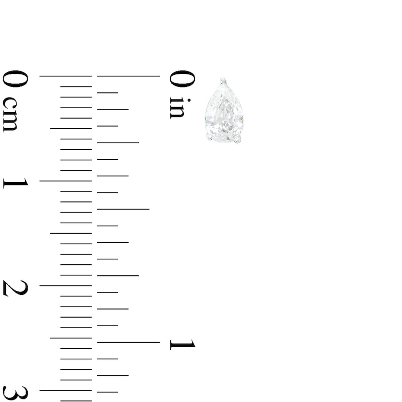 Main Image 3 of 1/2 CT. T.W. Certified Pear-Shaped Lab-Created Diamond Solitaire Stud Earrings in 14K White Gold (F/SI2)