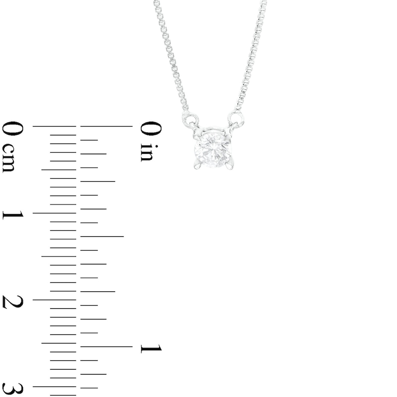 Main Image 4 of 1/3 CT. Certified Lab-Created Diamond Solitaire Necklace in 14K White Gold (F/SI2)