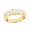 Thumbnail Image 1 of Men's 3/4 CT. T.W. Diamond Seven Stone Wedding Band in 10K Gold