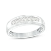 Thumbnail Image 1 of Men's 1/3 CT. T.W. Diamond Seven Stone Wedding Band in 10K White Gold