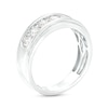 Thumbnail Image 3 of Men's 1-1/5 CT. T.W. Diamond Seven Stone Wedding Band in 10K White Gold