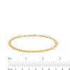 Thumbnail Image 4 of 4.06mm Laurel Leaf Stampato Chain Bracelet in Hollow 10K Gold – 7.5&quot;