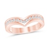 Thumbnail Image 1 of 1/4 CT. T.W. Diamond Chevron Anniversary Band in 10K Rose Gold