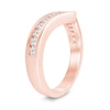 Thumbnail Image 2 of 1/4 CT. T.W. Diamond Chevron Anniversary Band in 10K Rose Gold