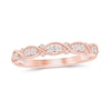 Thumbnail Image 1 of 1/4 CT. T.W. Diamond Vintage-Style Anniversary Band in 10K Rose Gold