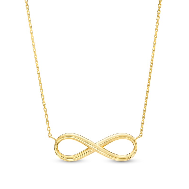 Main Image 1 of Infinity Loop Necklace in 10K Gold