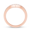 Thumbnail Image 3 of 1/4 CT. T.W. Diamond Chevron Anniversary Band in 10K Rose Gold