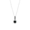 Thumbnail Image 1 of 1 CT. T.W. Black and White Diamond Frame Drop Pendant in Sterling Silver