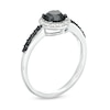 Thumbnail Image 3 of 1 CT. T.W. Black and White Diamond Frame Ring in Sterling Silver