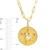 Thumbnail Image 3 of Ruby Aries Zodiac Symbol Textured Frame Medallion Pendant in Sterling Silver with 14K Gold Plate