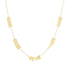 Thumbnail Image 1 of Chevron Leaf Station Necklace in 10K Gold