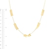 Thumbnail Image 4 of Chevron Leaf Station Necklace in 10K Gold